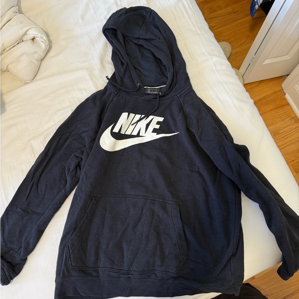 Nike black Hoodie with White Logo
